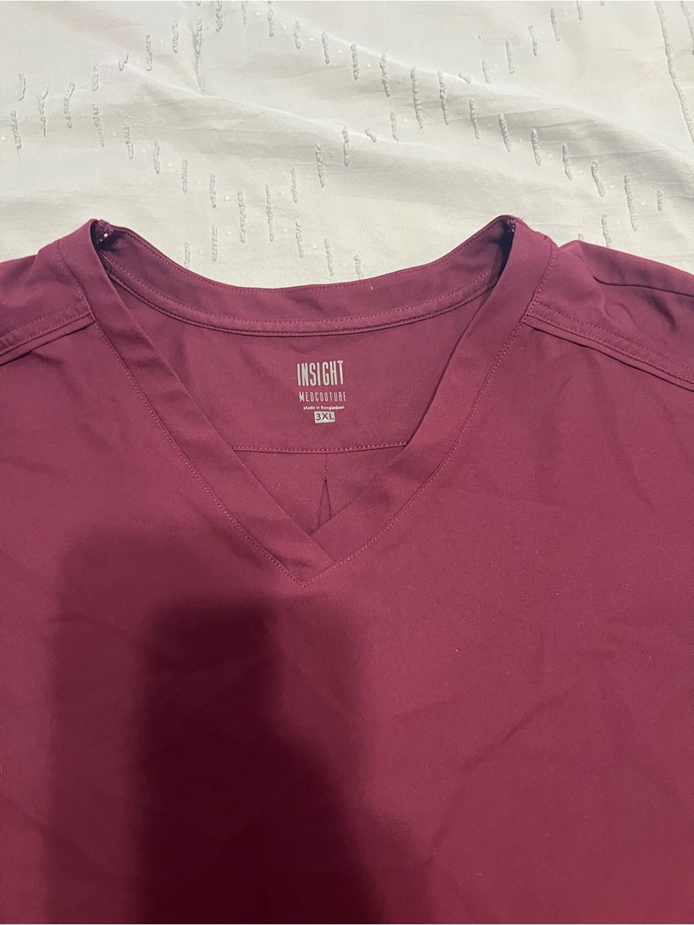 Insight Men's V-Neck Tee in Burgundy